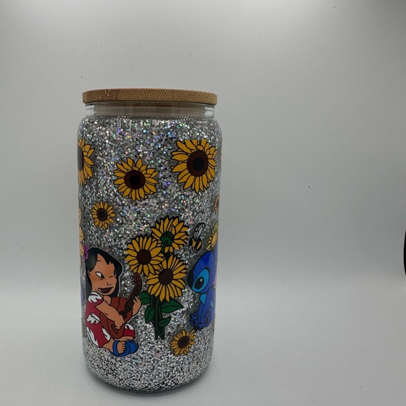 LILO & STITCH custom snowglobe tumbler 16oz - Picture 3 of 5
